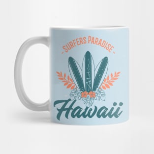 Surfers Paradise Hawaii Surfboard Surfer Surfing Mug